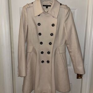 Via Spiga | Women's Cream Double-Breasted Trench Coat